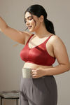 Zivame True Curv Double Layered Non Wired Full Coverage Minimiser Bra - Sundried Tomato — thumbnail 3